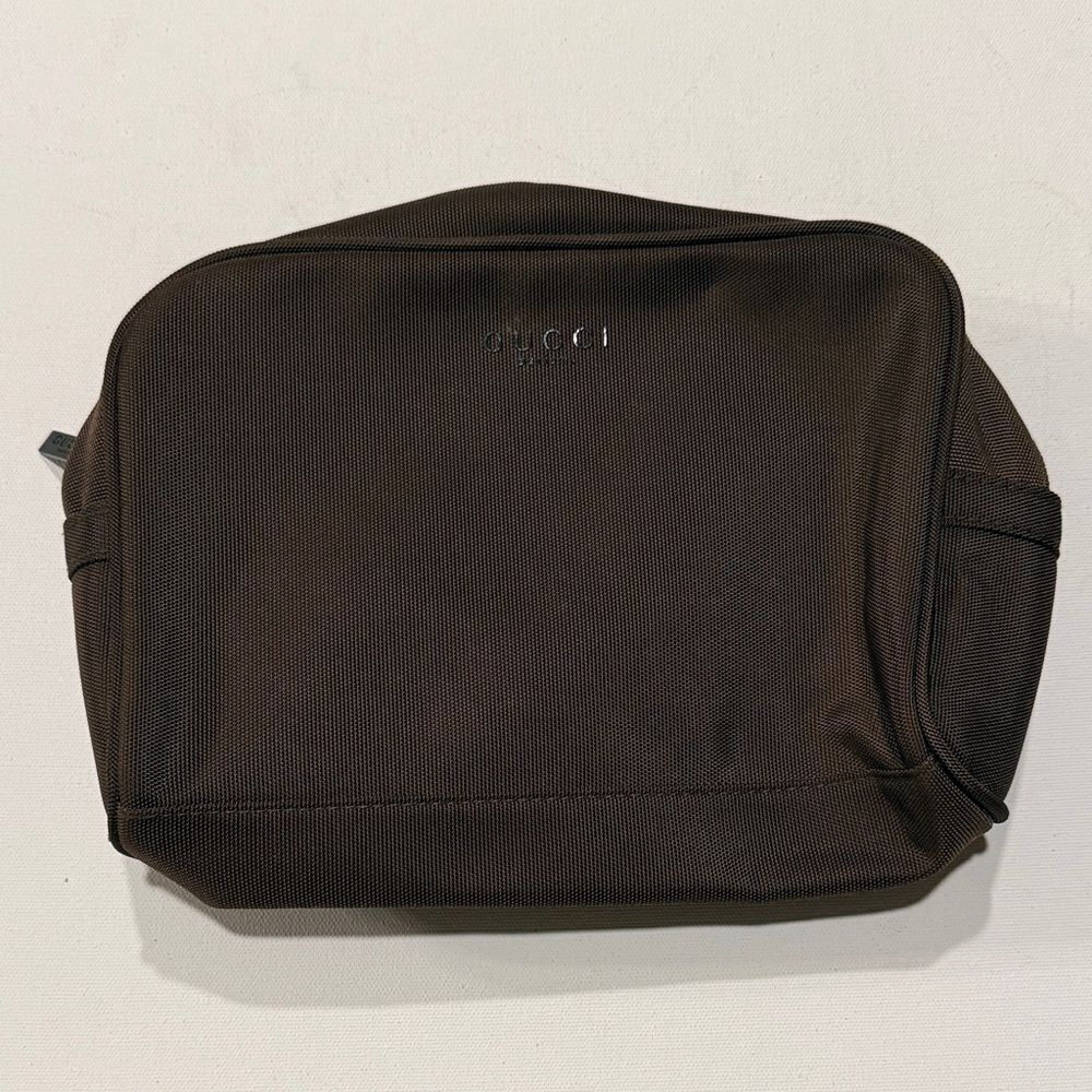 Gucci Dark Brown Men's Toiletry Bag